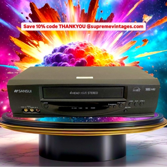 Sansui VHF6012 VCR HIFI Stereo 4-Head VHS Player / Recorder Tested Working - Picture 1 of 7